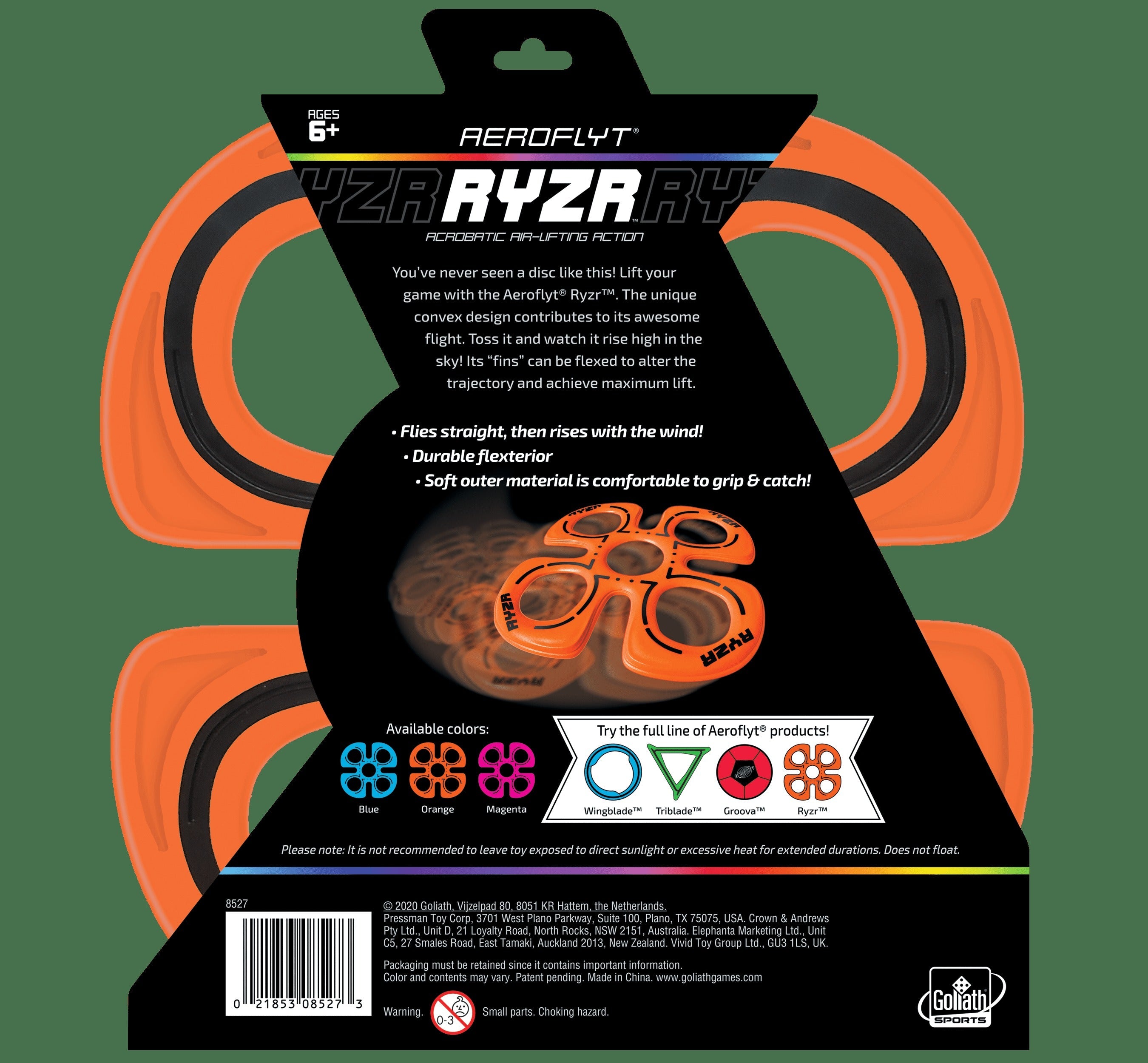 Goliath Sports Aeroflyt Ryzr Orange - Acrobatic Flying Disc