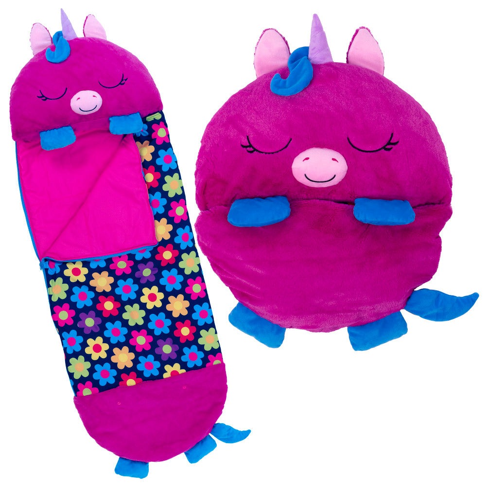 Happy Nappers Fiona The Purple Unicorn 66 inch Pillow & Sleepy Sack - Large