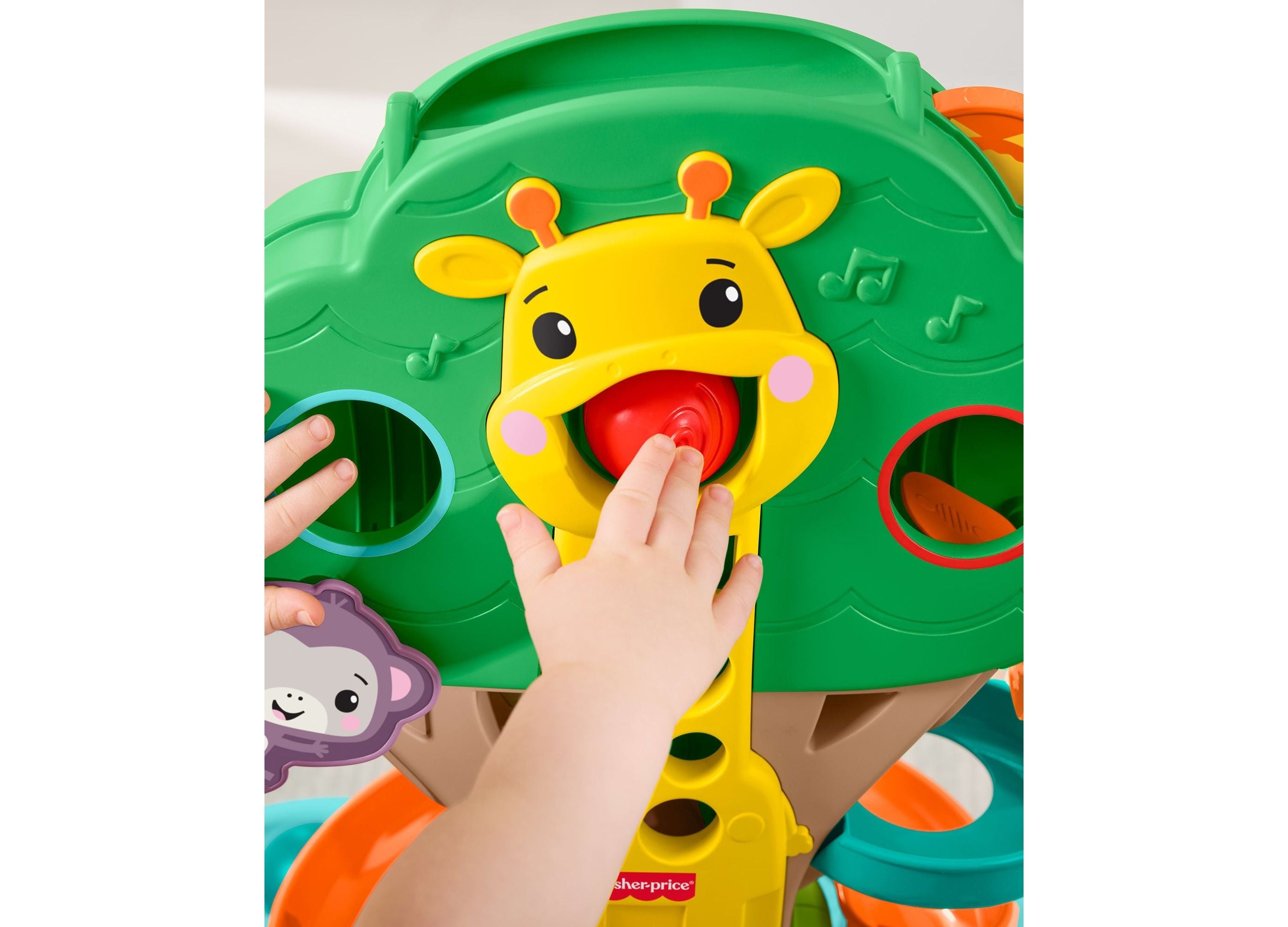Fisher-Price Jungle Tree Musical 6-Ball Drop Sit-To-Stand Activity Center