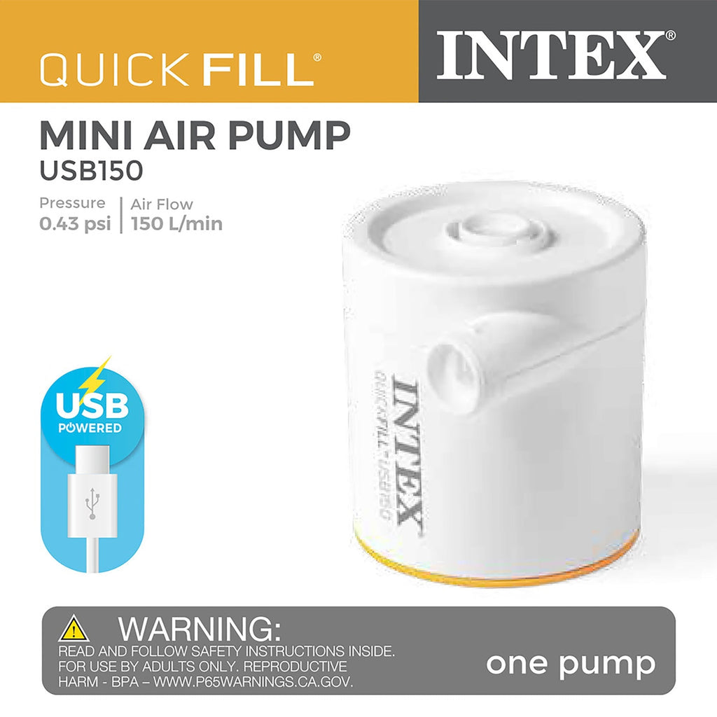 Intex Quick-Fill USB Electric Air Pump For Pool Floats And Inflatables