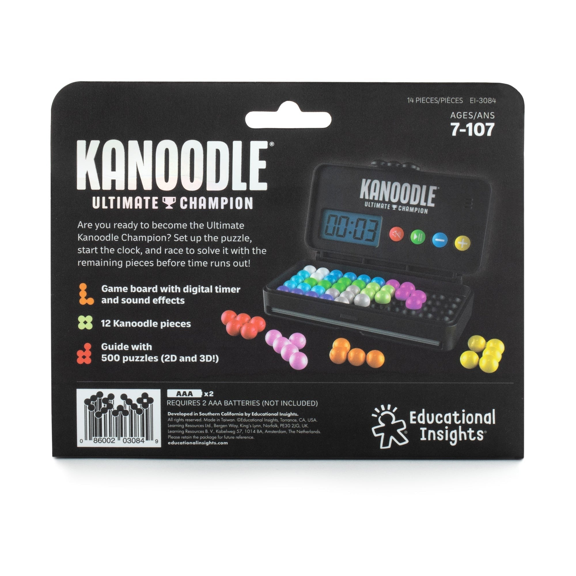 Kanoodle Ultimate Champion 500-Puzzle Brain Teaser Game With Timer
