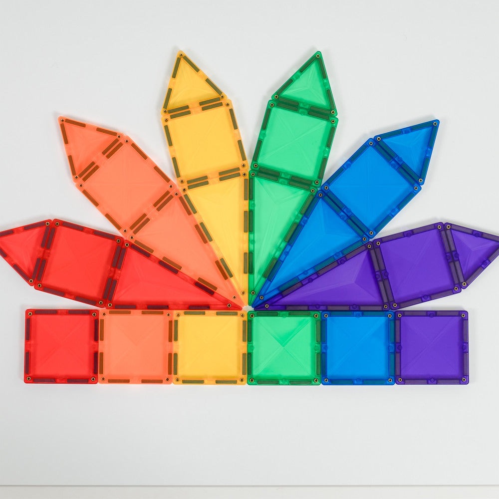 Connetix Magnetic Tiles Rainbow Mini Pack - 24 Pieces