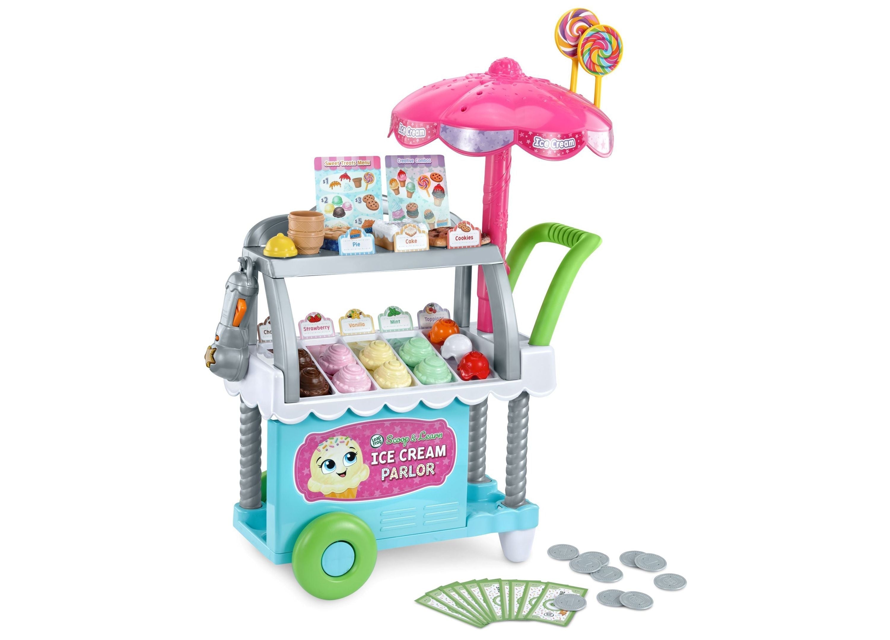 LeapFrog Scoop & Learn Ice Cream Cart 50+ Pieces Role-Play Learning Set