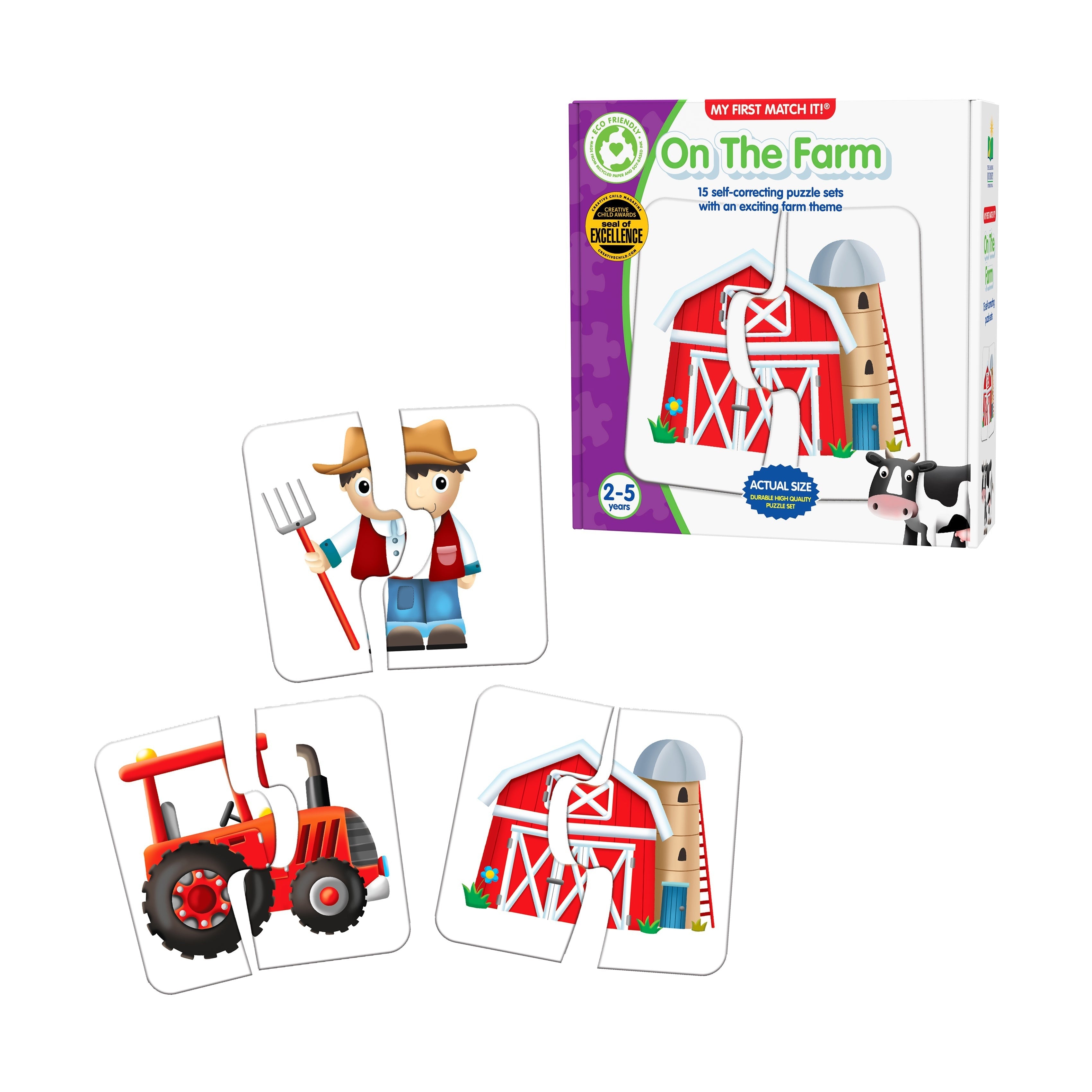 My First Match It! - On the Farm - Educational Puzzle Set