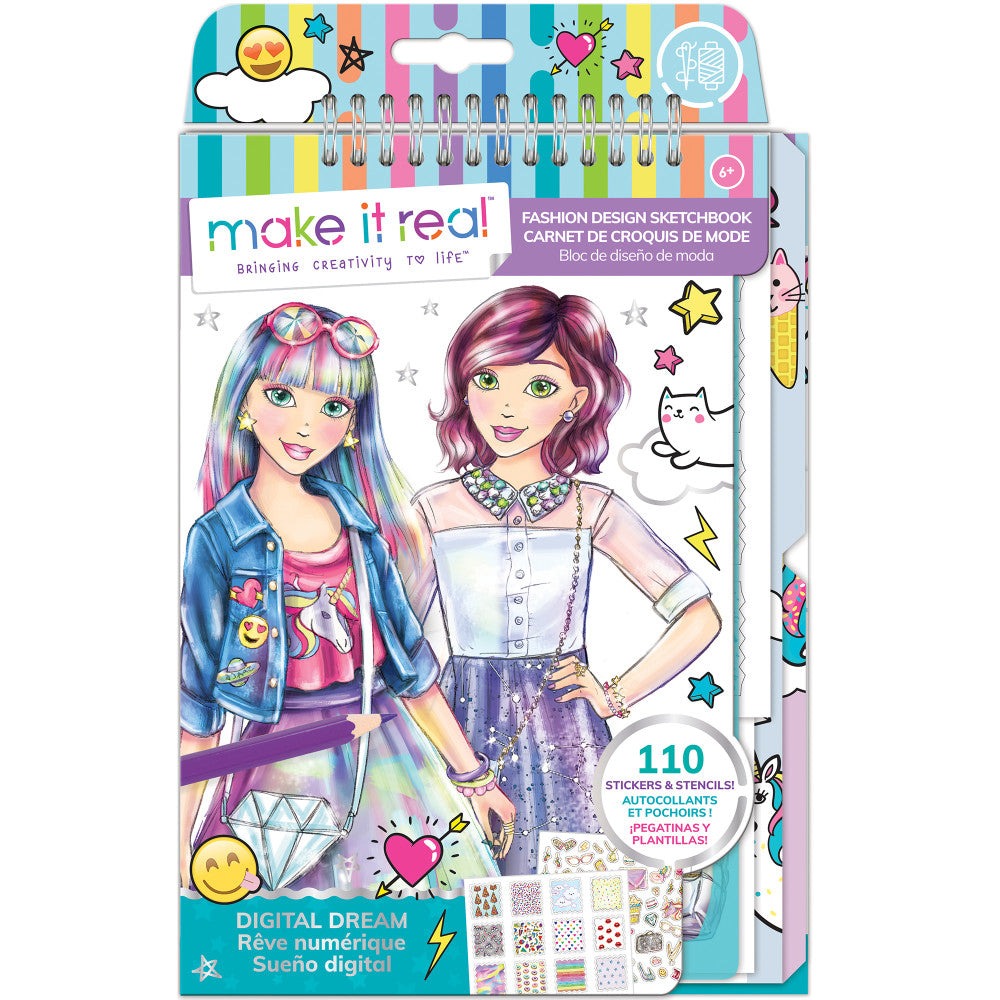 Make It Real Digital Dream Fashion Design Sketchbook Kit