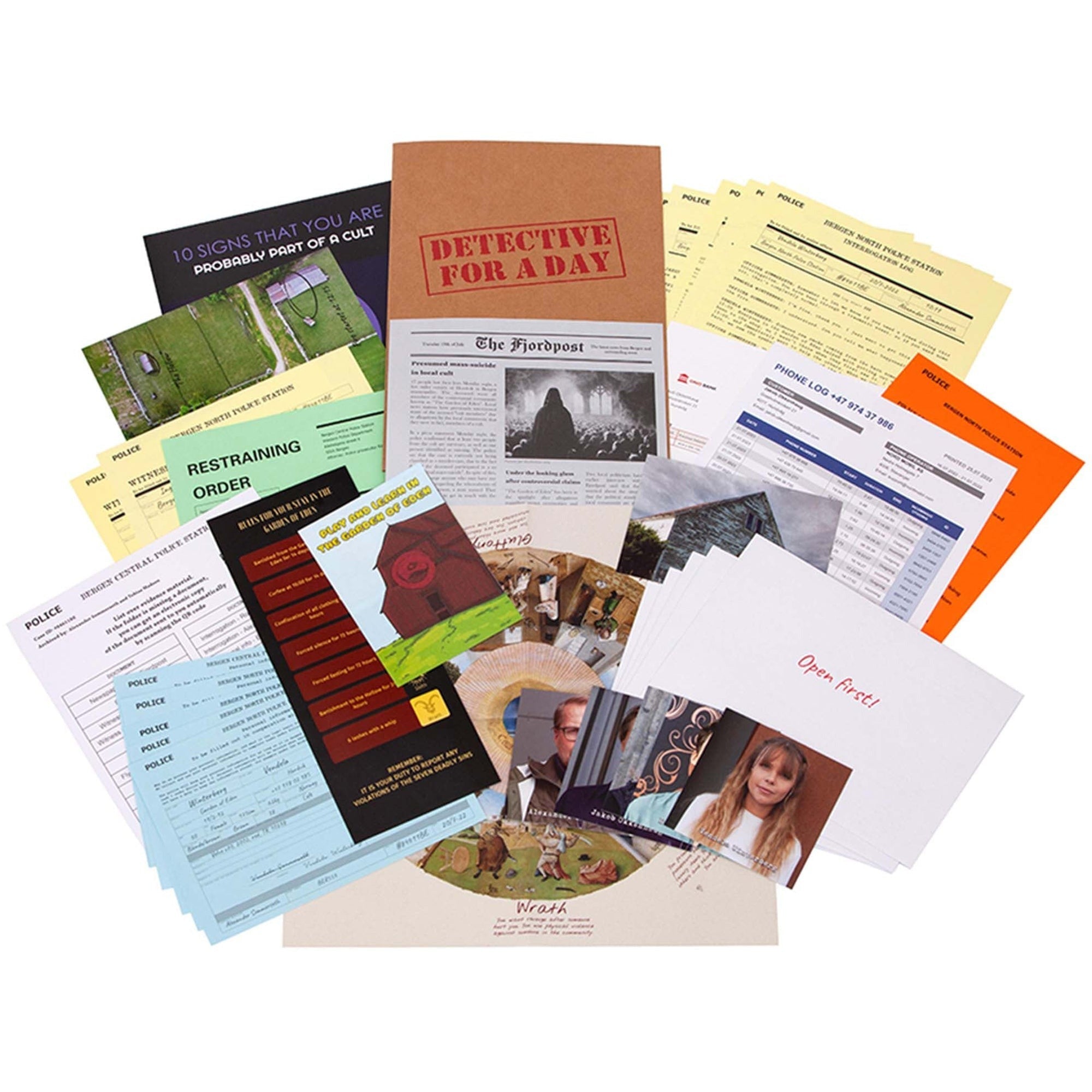 Detective For A Day: The Cult Member Killings Interactive Mystery Party Game