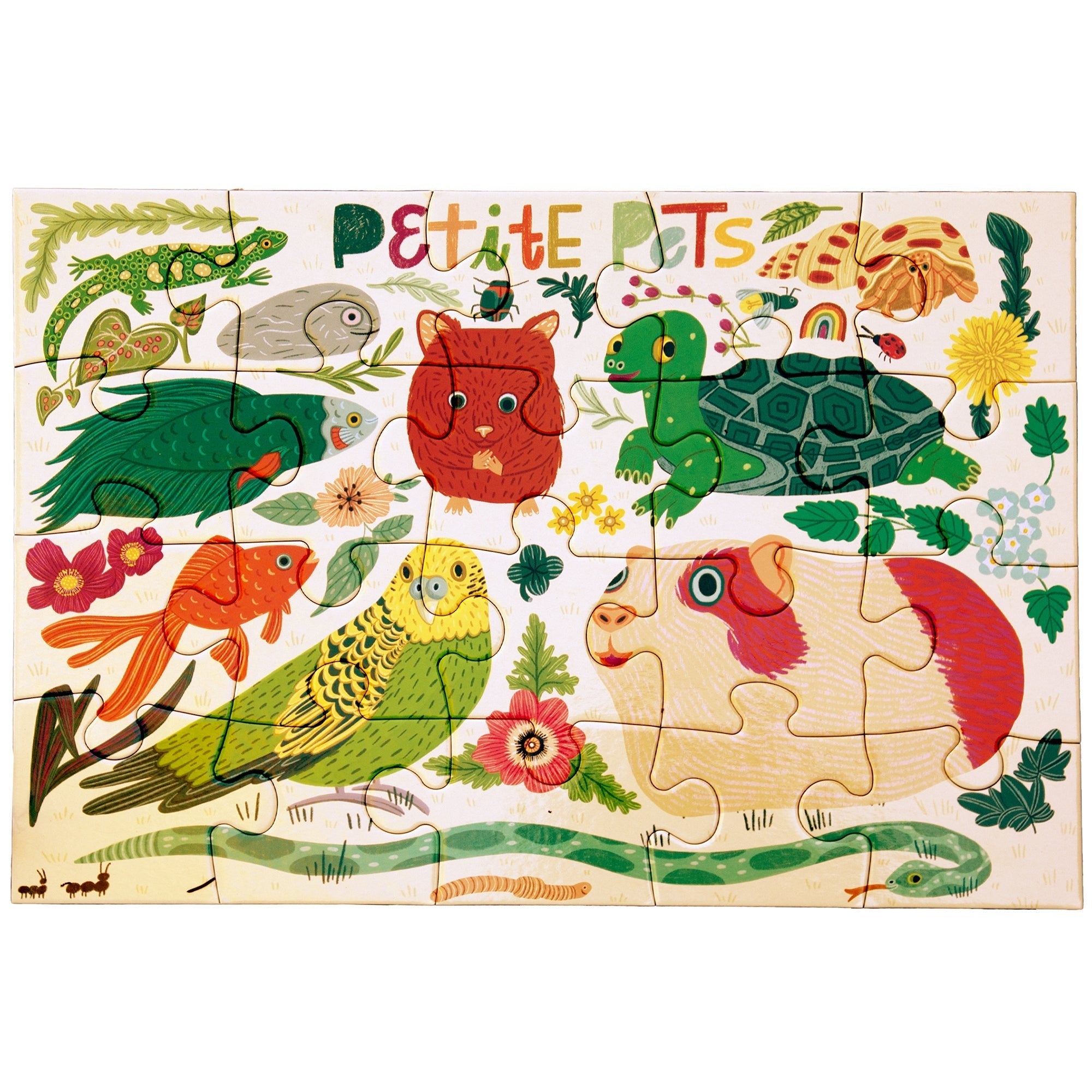 eeBoo Petite Pets 20-Piece Puzzle