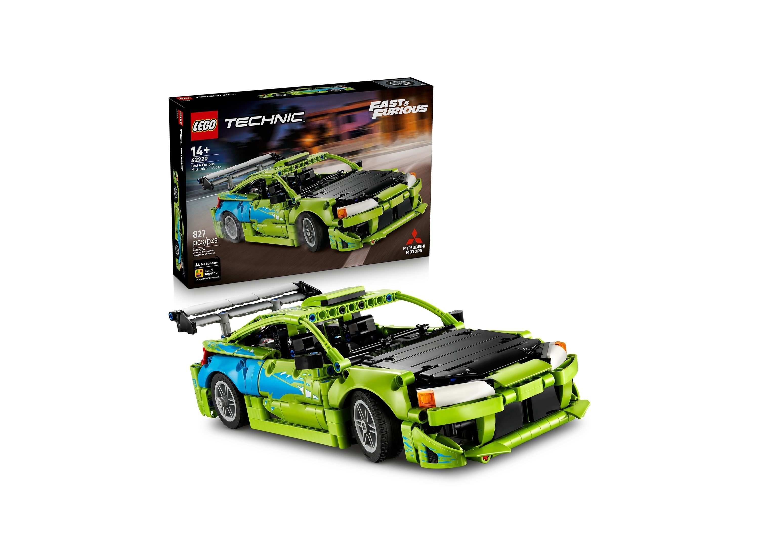 LEGO Technic Fast & Furious Mitsubishi Eclipse Car 827-Piece Building Set
