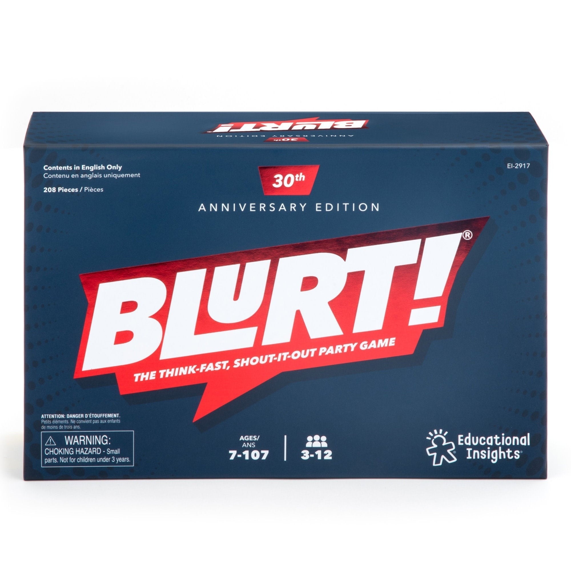 Blurt! Fast-Paced Word Game For 3-12 Players Ages 7+