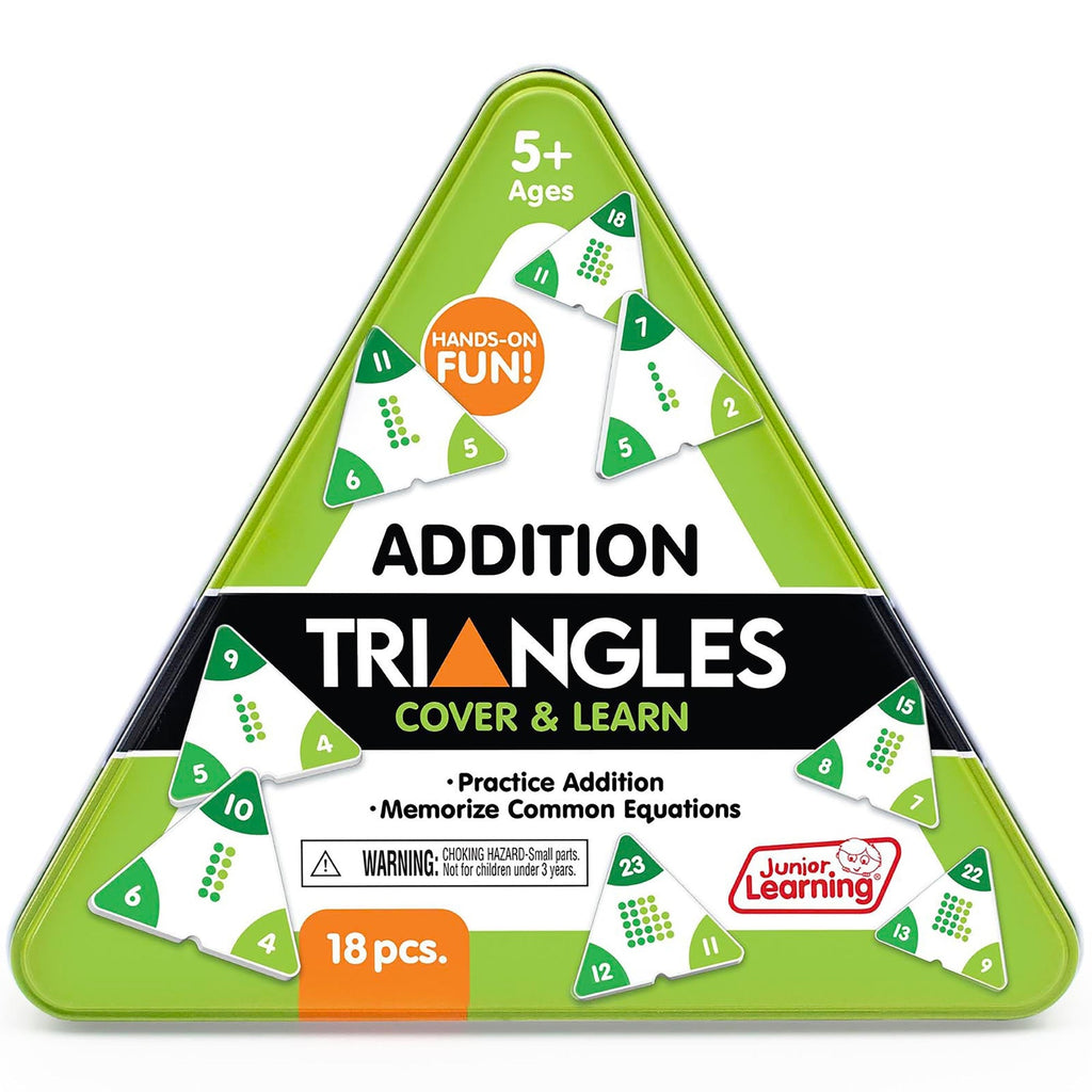 Addition Triangles Hands-On Math Learning Set With 36 Fact Family Triangles