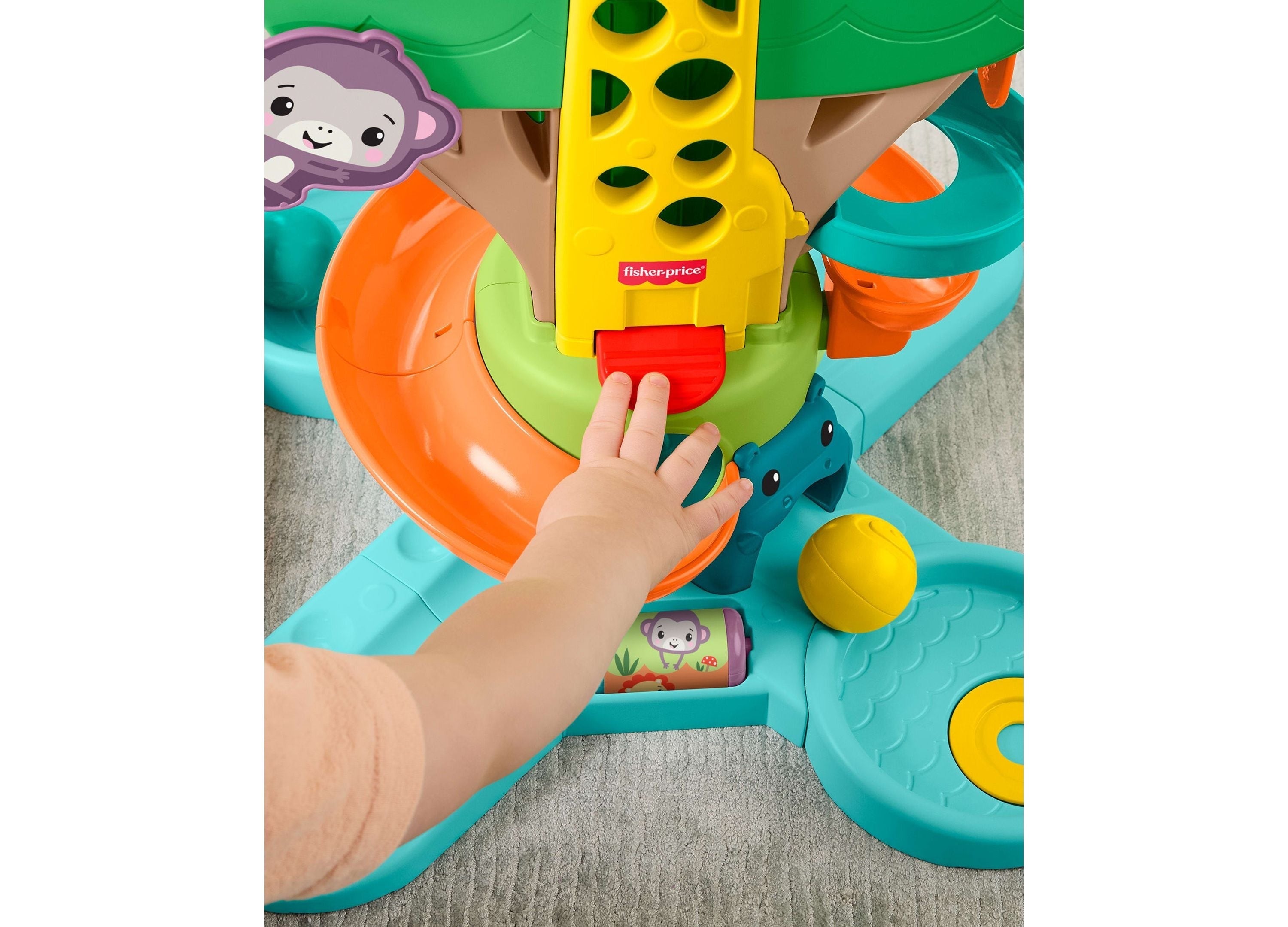 Fisher-Price Jungle Tree Musical 6-Ball Drop Sit-To-Stand Activity Center