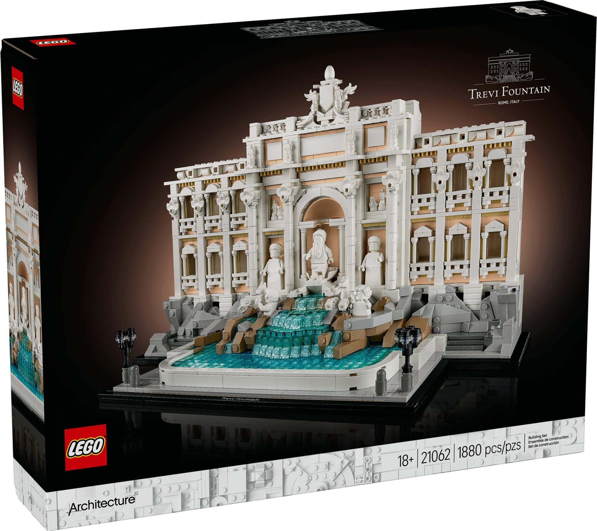 LEGO Architecture Trevi Fountain Model, 1,880-Piece Italian Landmark Set