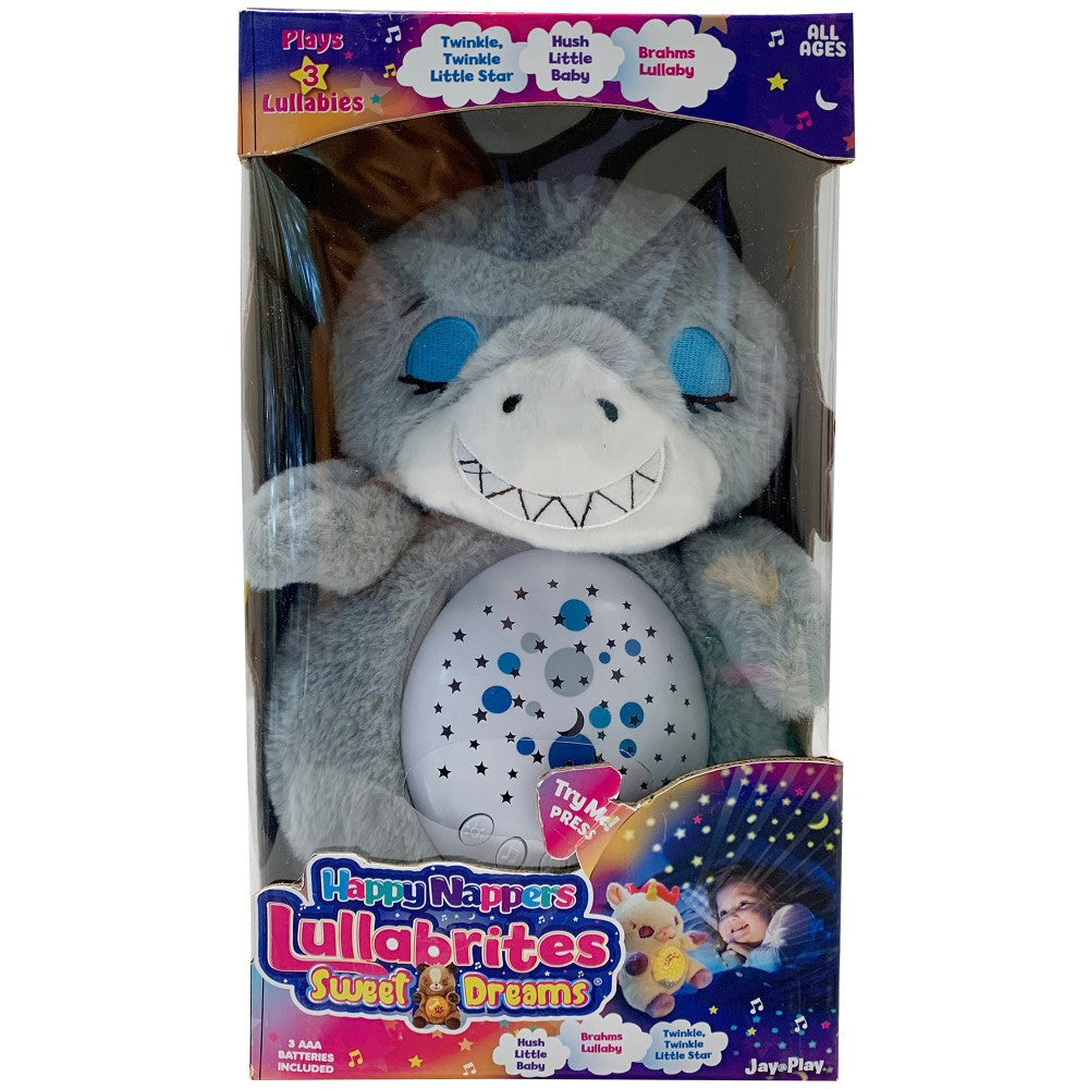 Happy Nappers Lullabrites Sweet Dreams Interactive Shark Plush - Grey & Blue
