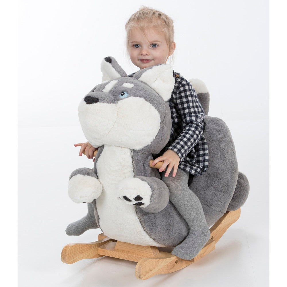 Gerardo's Toys Little Rockers - Plush Wolf Rocking Toy