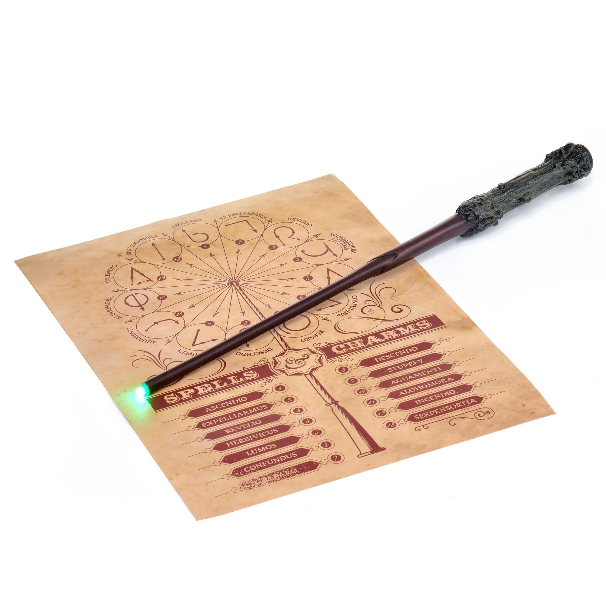 Wizarding World Harry Potter Deluxe Lumos Wand - 14-Inch Hand-Painted Replica
