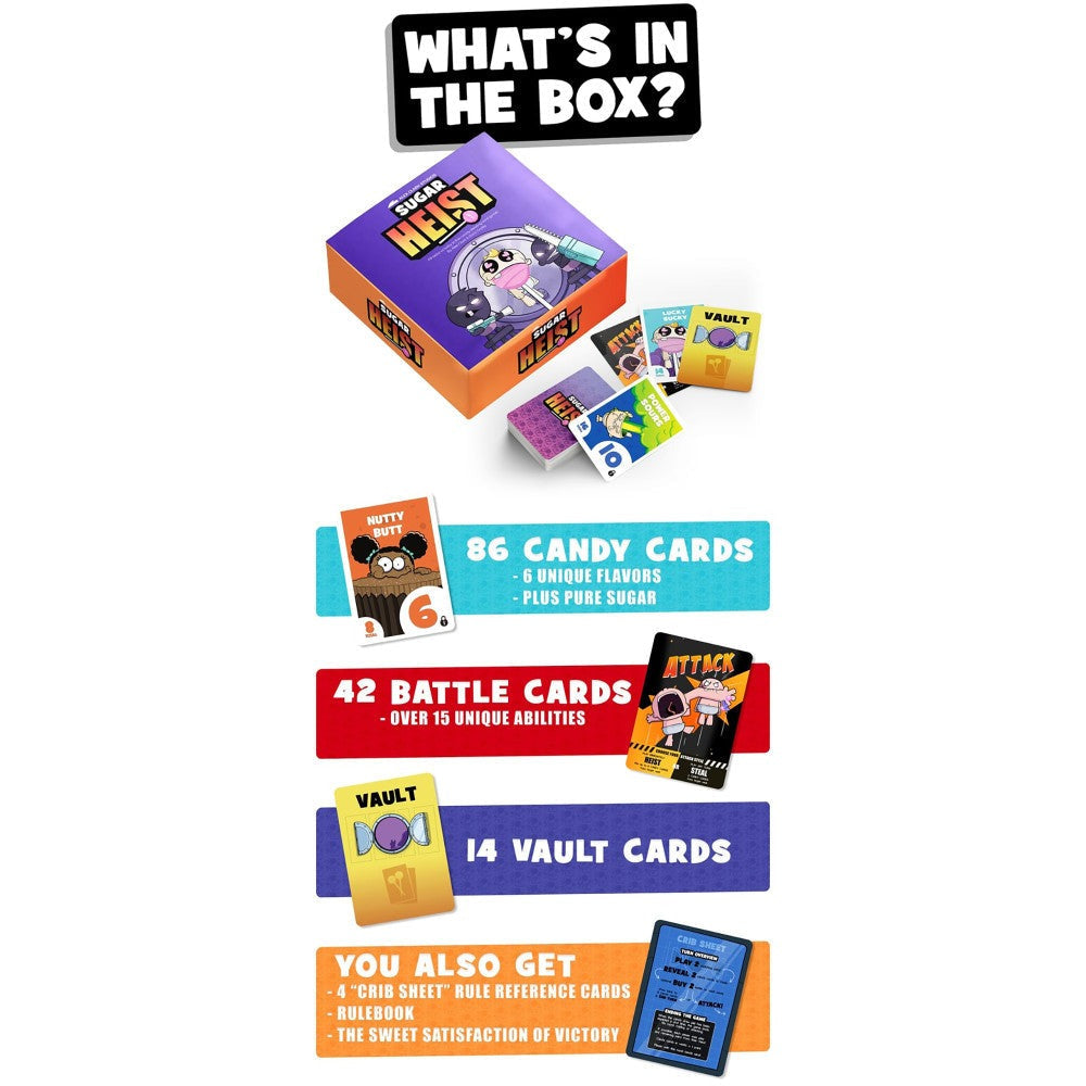 Sugar Heist: Comedic Confectionery Card Game, Ages 12+