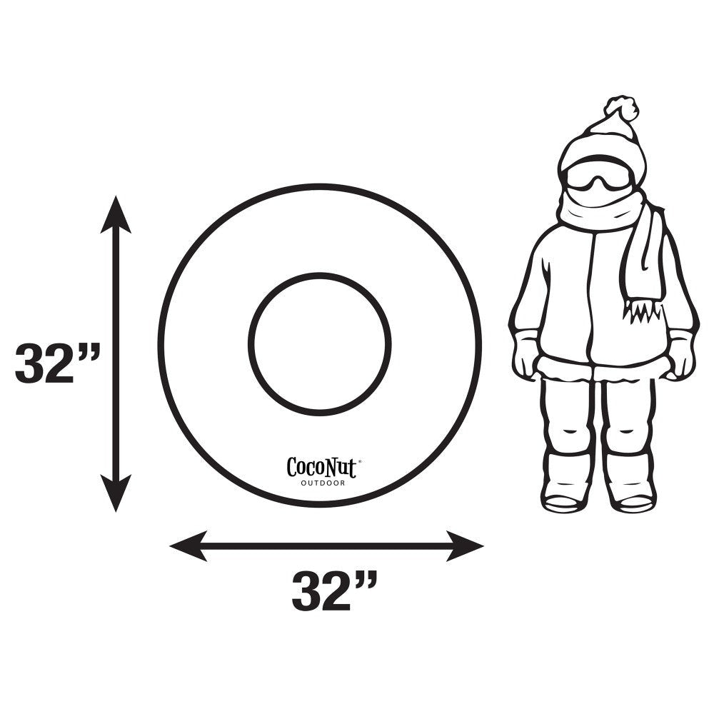 CocoNut Outdoor Inflatable Snow Day Bear & Penguin 32" Junior Snow Tube