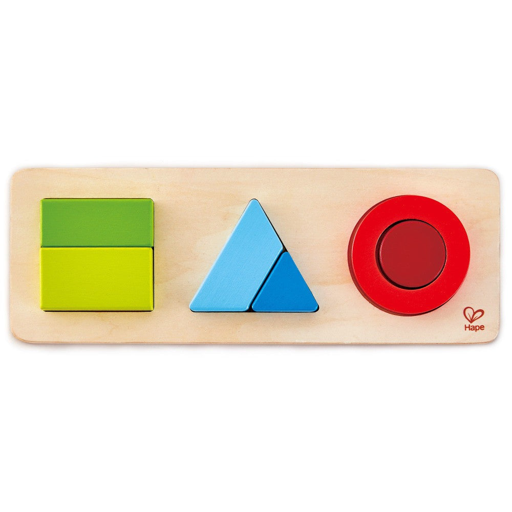 Hape Dual-Sided Geometry Wooden Puzzle - 7 pc