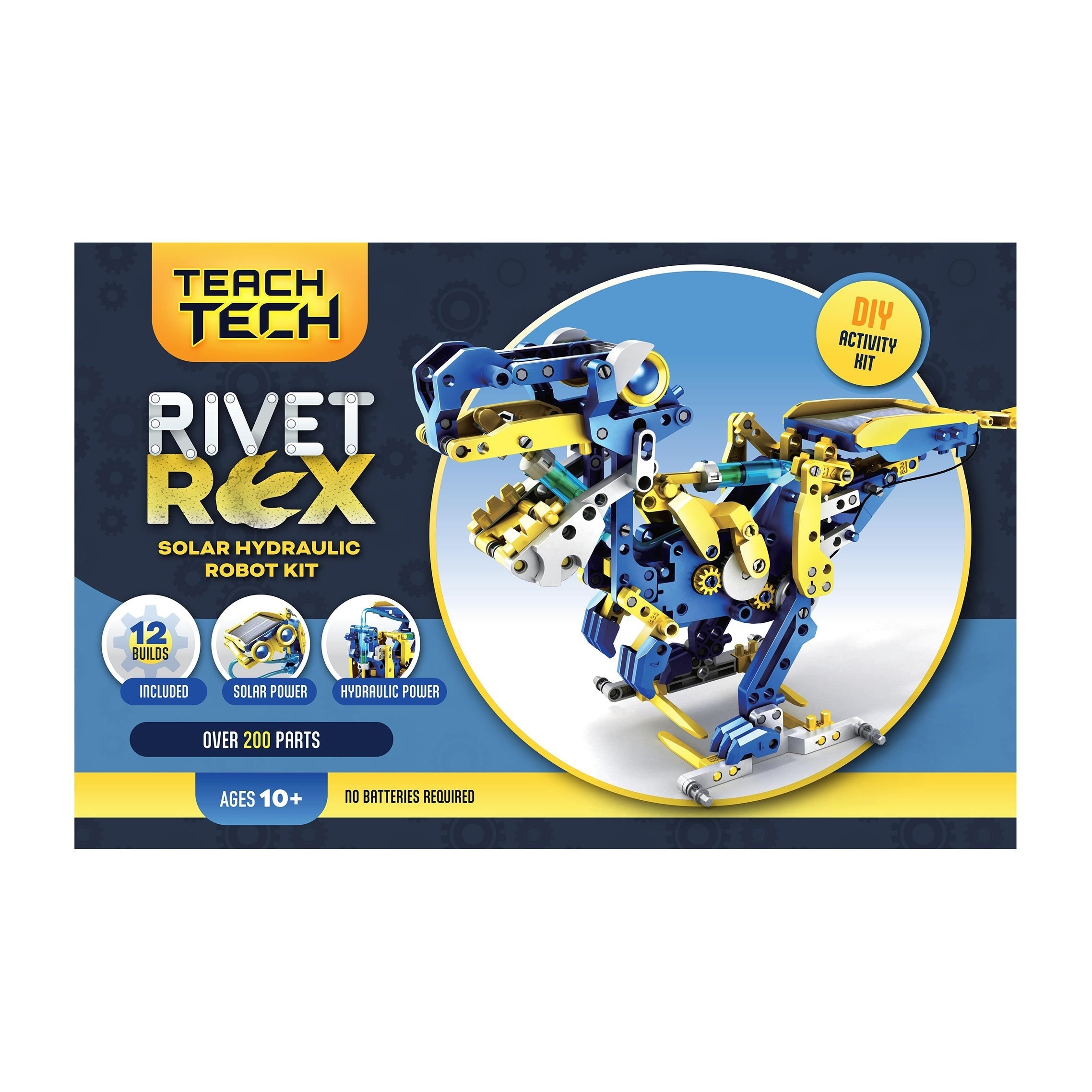 Teach Tech Rivet-Rex 12-In-1 Solar-Powered STEM Robot Building Kit