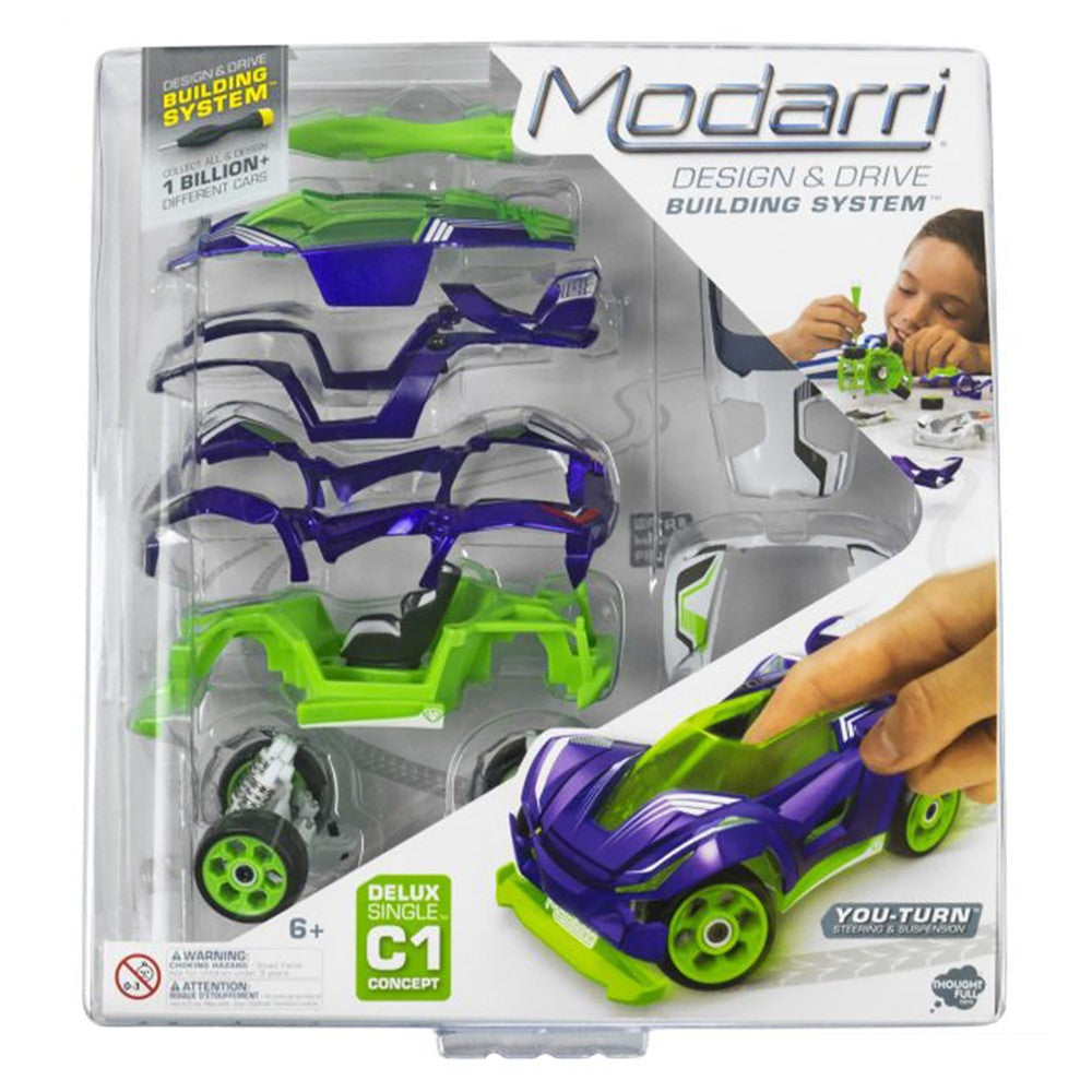 Modarri C1 Concept Car Deluxe DIY Toy - Build & Drive Experience for Kids 6+
