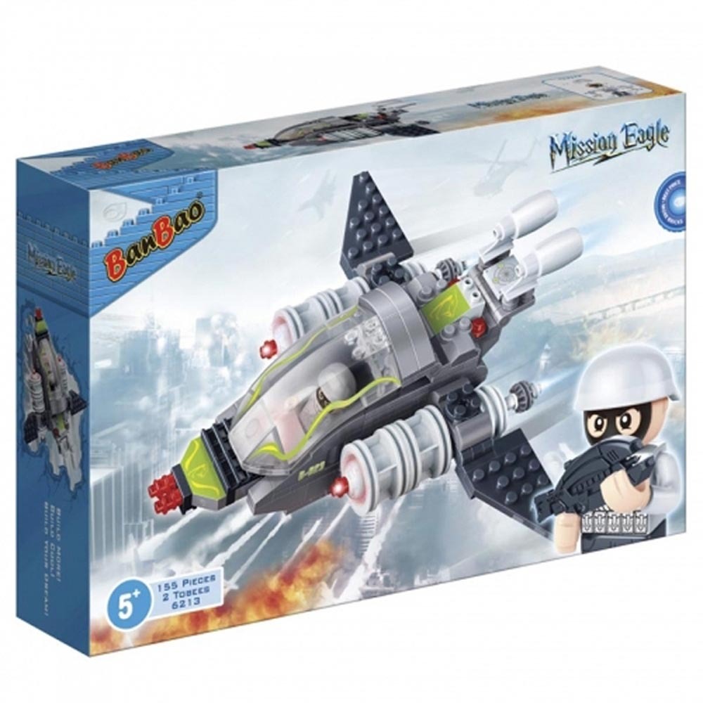 BanBao Mission Eagle Combat Fighter Building Set - 155 Pieces