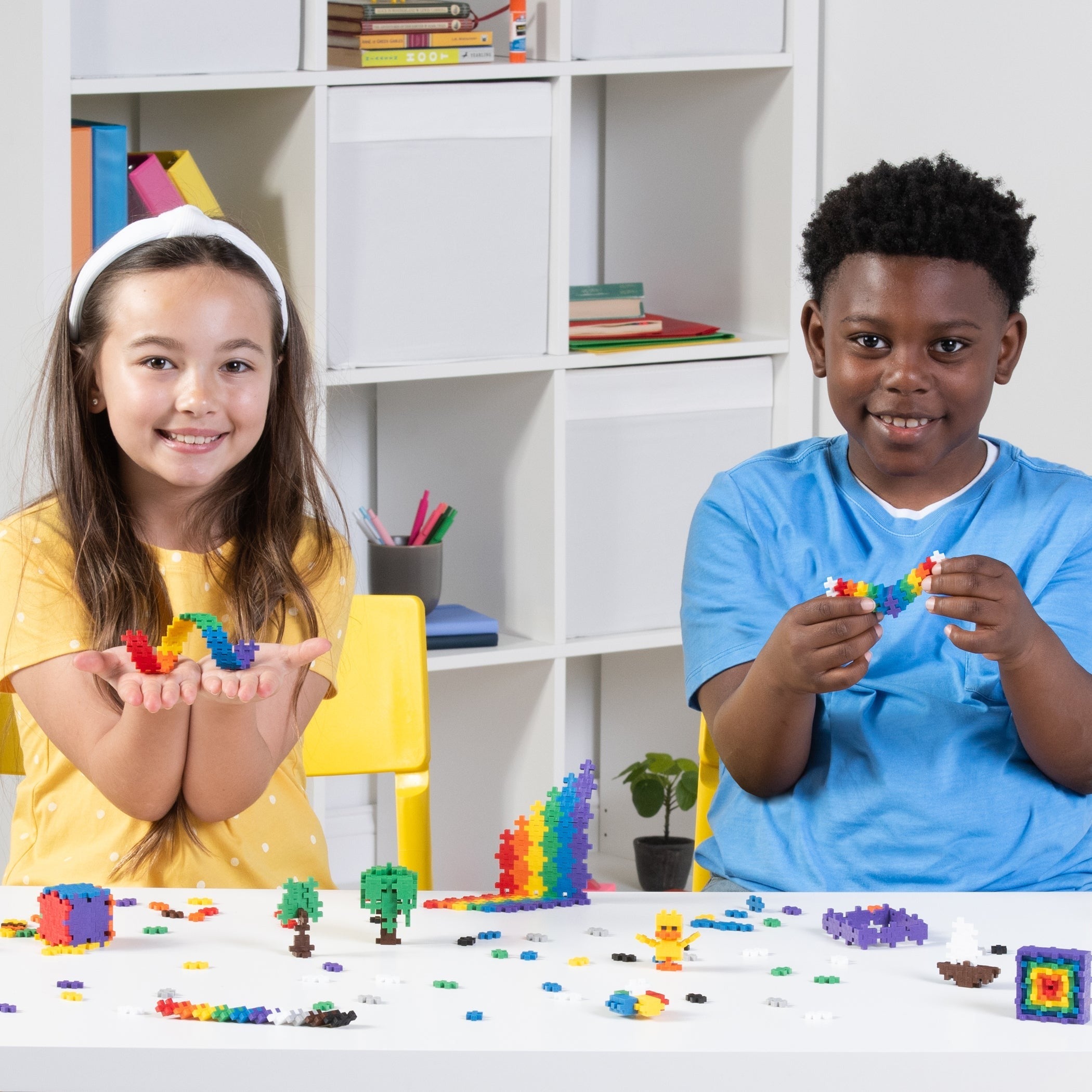 Plus-Plus School Set - 3600 Pieces with 12 Baseplates, Assorted Colors