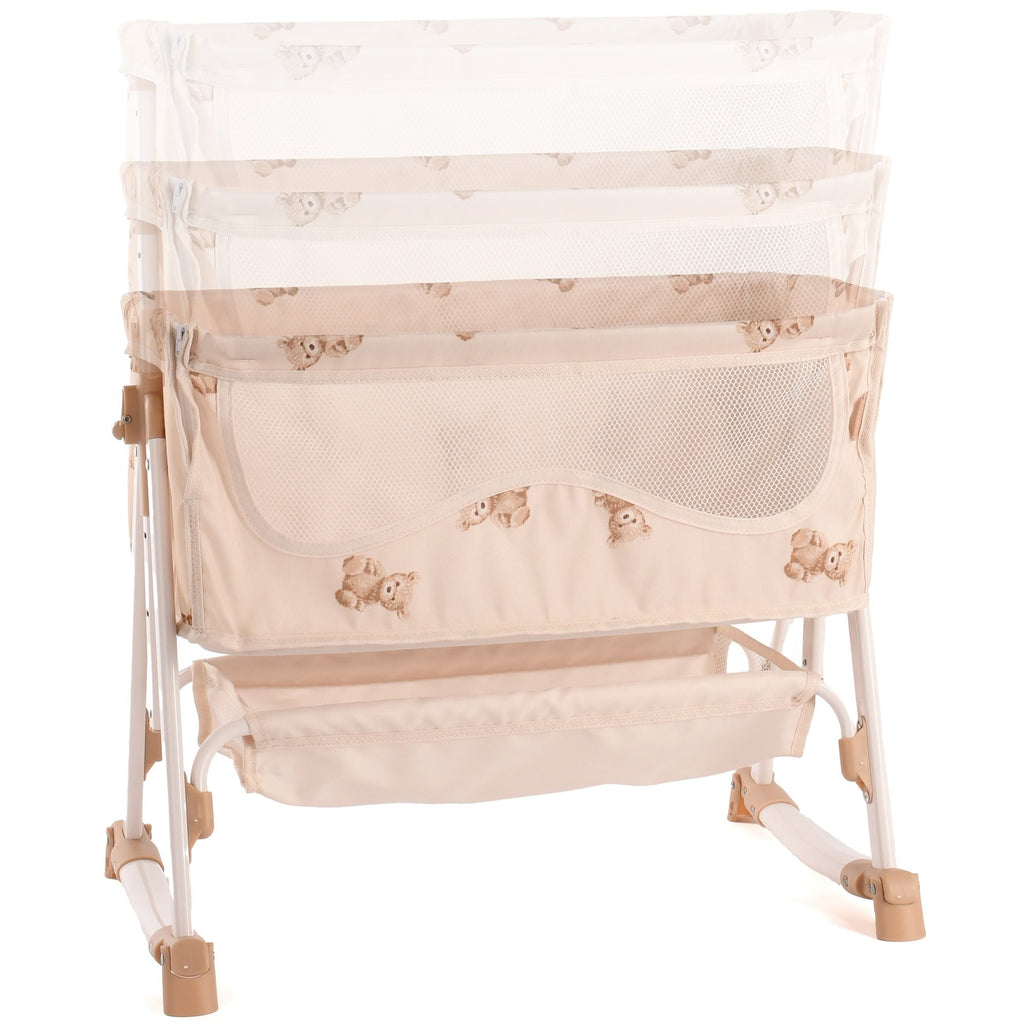 Roma Teddy Bedside Crib Doll Accessory With Adjustable Height