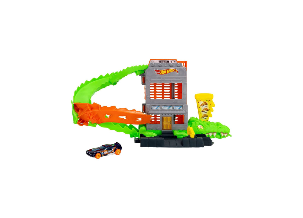Hot Wheels City Croc Pizza Attack Playset 1:64 Scale Die-Cast Car