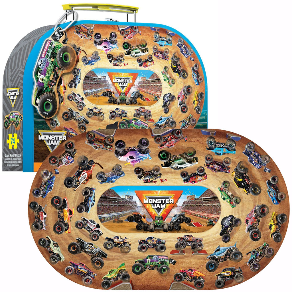 Monster Jam Giant Floor Puzzle - 74 Pieces For Kids Ages 4+