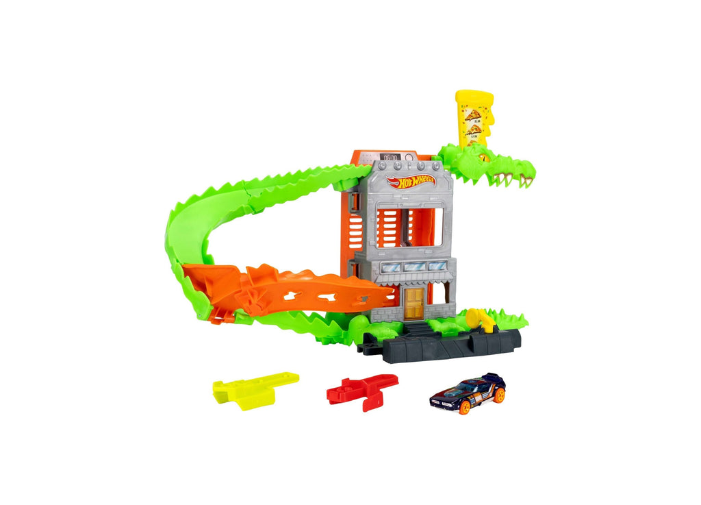 Hot Wheels City Croc Pizza Attack Playset 1:64 Scale Die-Cast Car