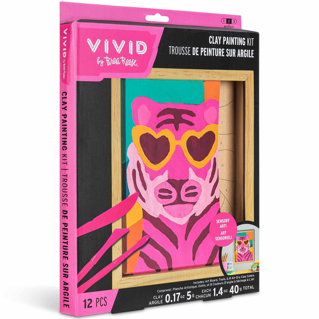 Vivid By Brea Reese Clay Painting Art Kit - Wild Tiger