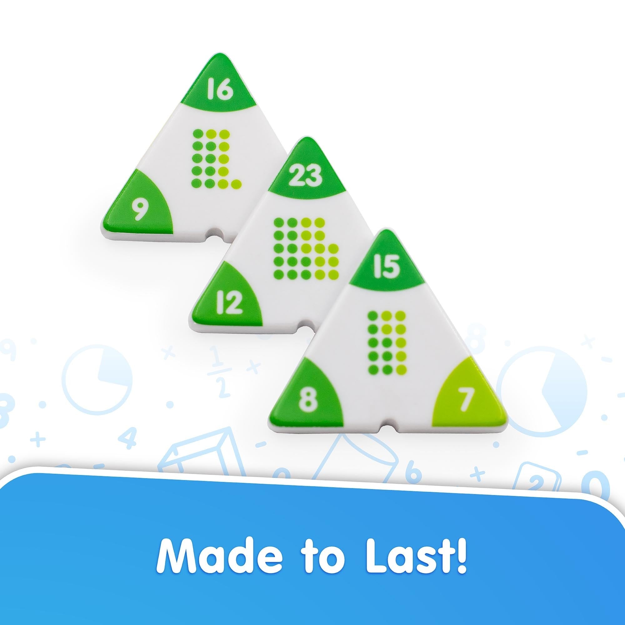 Addition Triangles Hands-On Math Learning Set With 36 Fact Family Triangles
