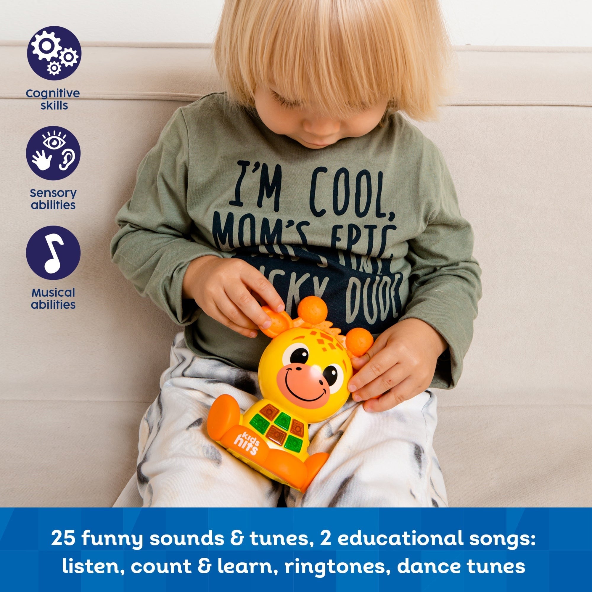 Kids Hits Babykins Giraffe Interactive Lights & Sounds Musical Toy