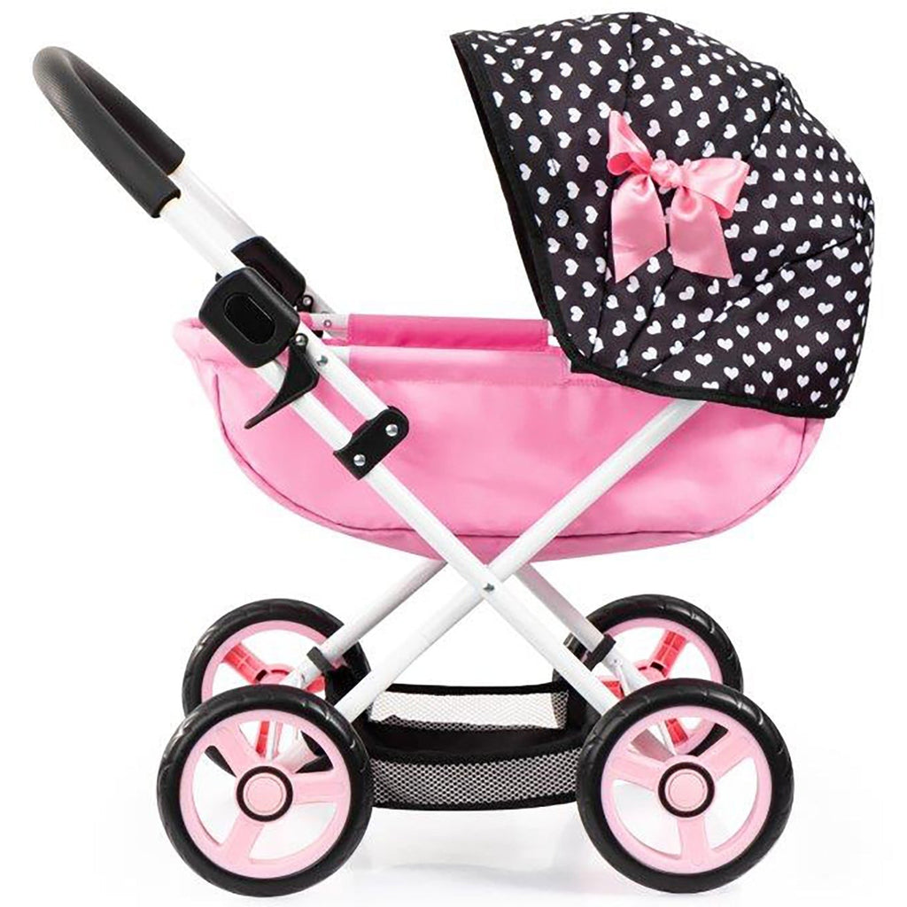 Bayer Design Cosy Doll Pram With Foldable Design And Accessories For Dolls Up To 20 Inches