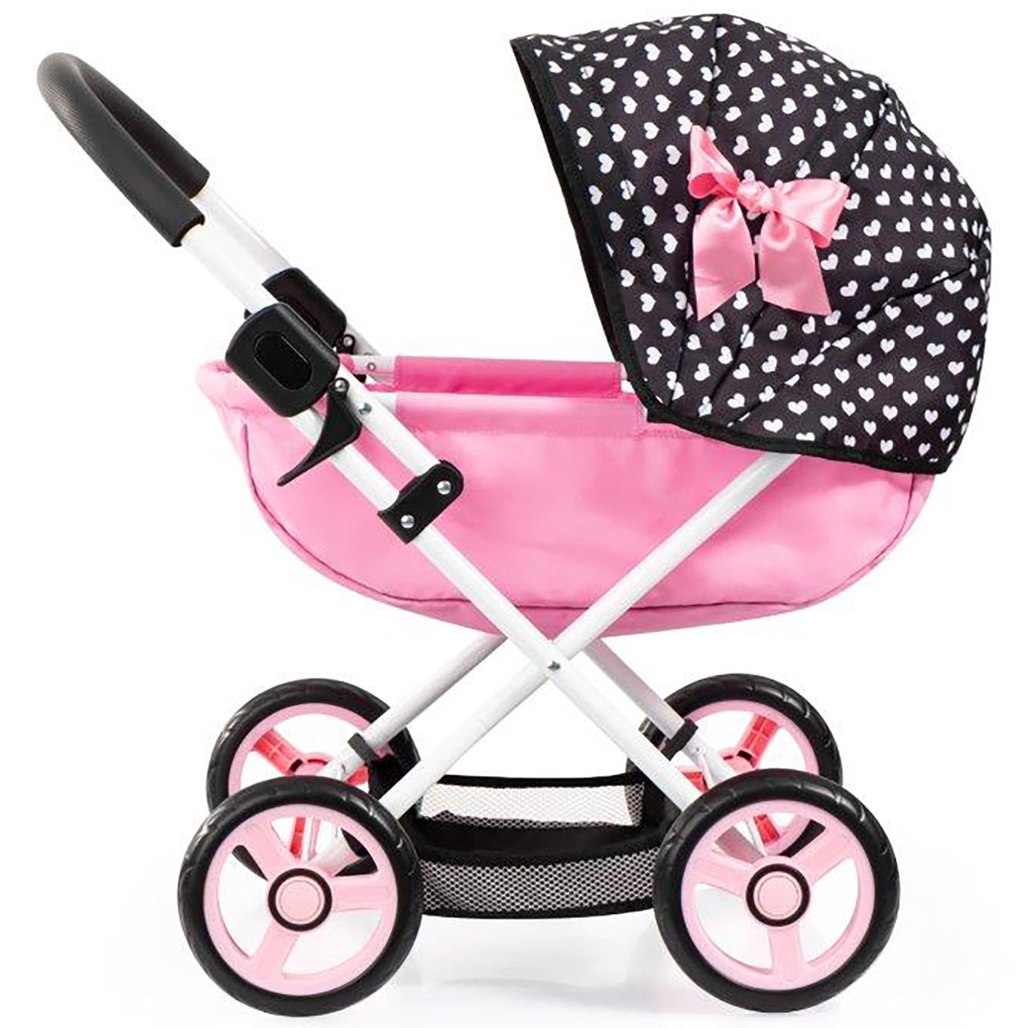 Bayer Design Cosy Doll Pram With Foldable Design And Accessories For Dolls Up To 20 Inches
