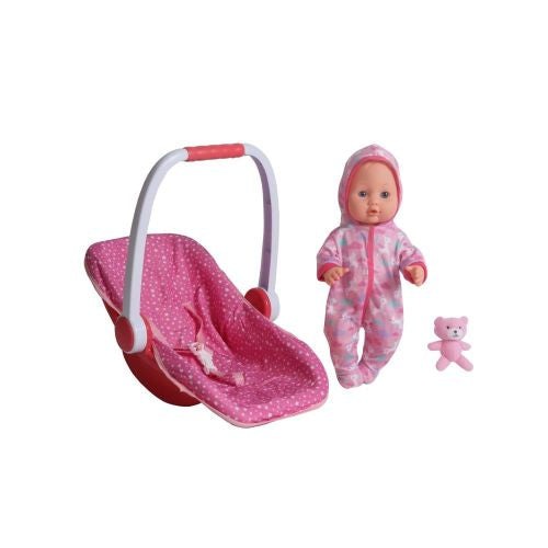 Gi-Go Toys 16 Inch Baby Doll with Plush Bear and Carrier Seat