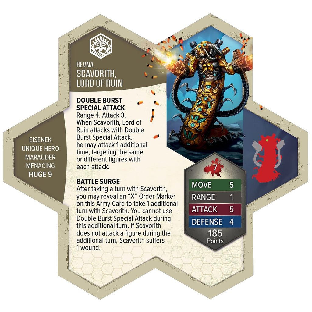 Heroscape Scavorith Lord Of Ruin Army Expansion Miniature Figure With Army Card