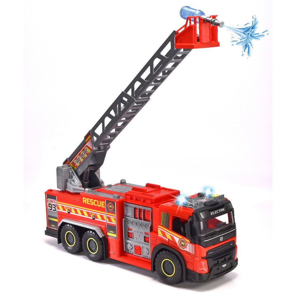 Dickie Toys 22" Volvo FMX Giant Fire Truck, Red - Interactive Rescue Vehicle, Ages 3+