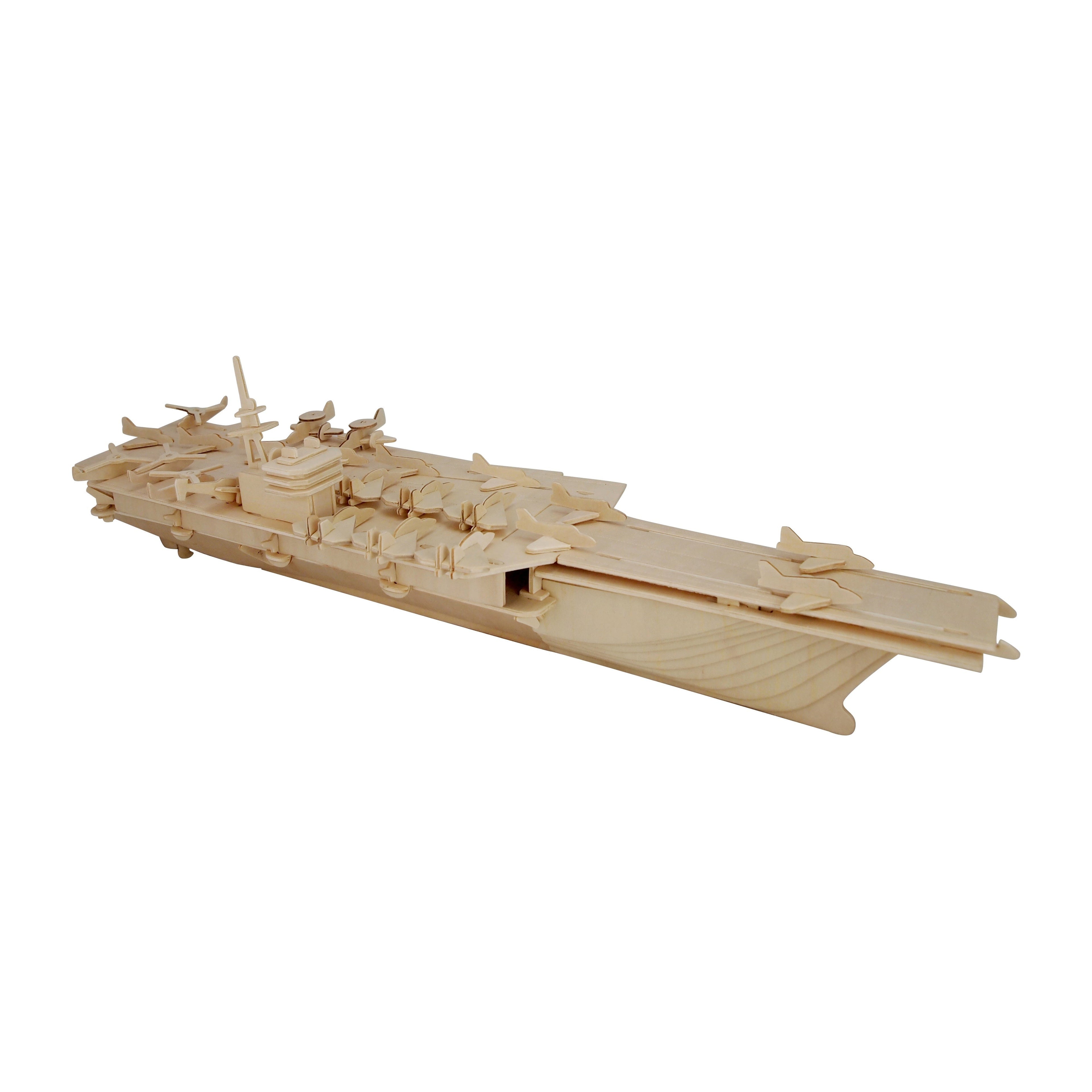 Nautical Fleet 500-Piece Aircraft Carrier Wooden Puzzle