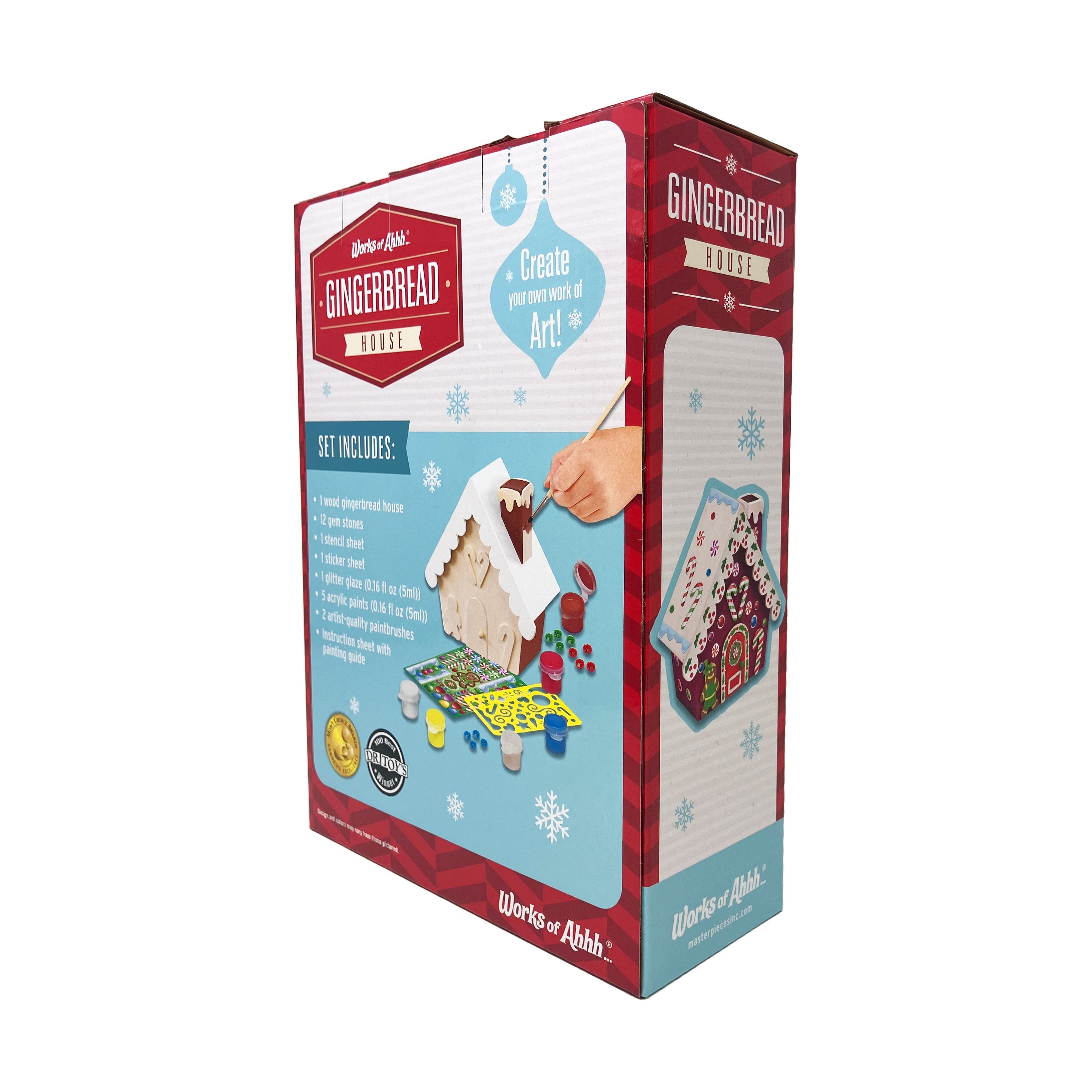 Works of Ahhh Gingerbread House Wood Painting Craft Kit