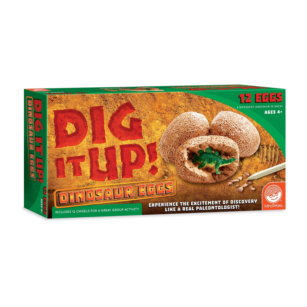 Dig It Up! Dinosaur Eggs 12-Pack Excavation Kit With Chisel Tools