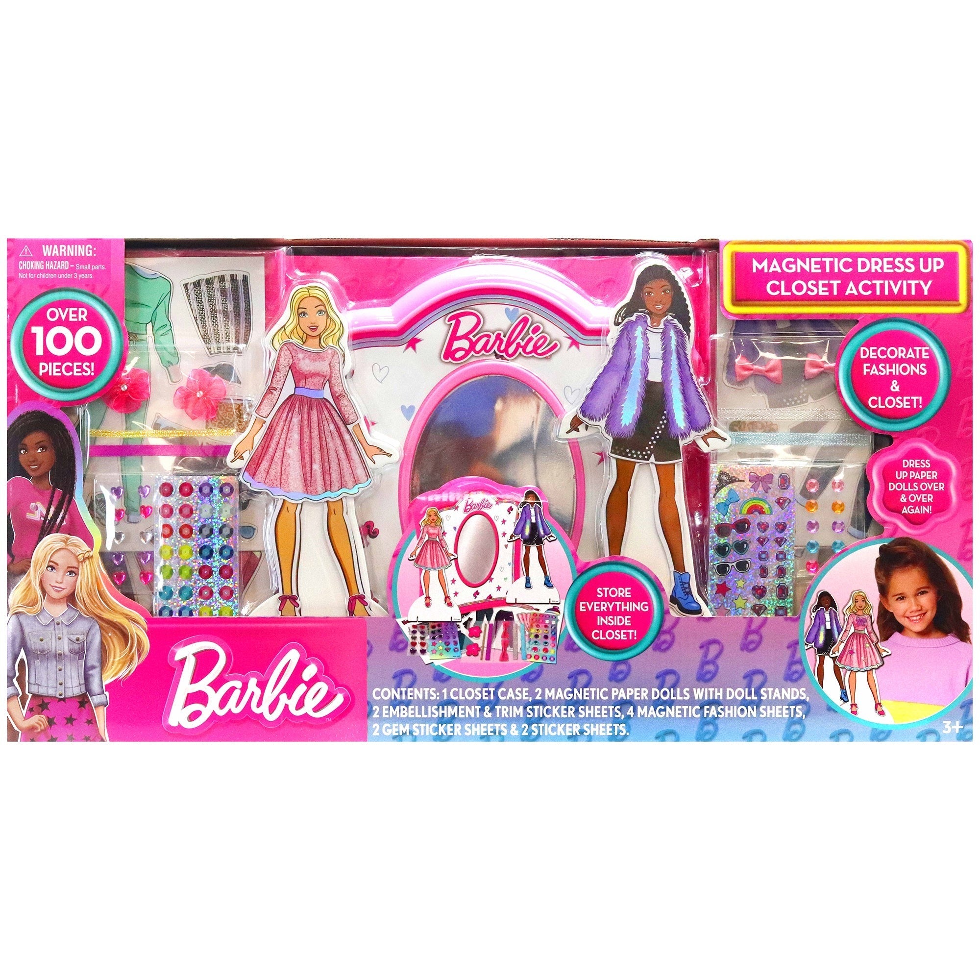 Barbie Magnetic Dress Up Closet Fashion Designer Playset