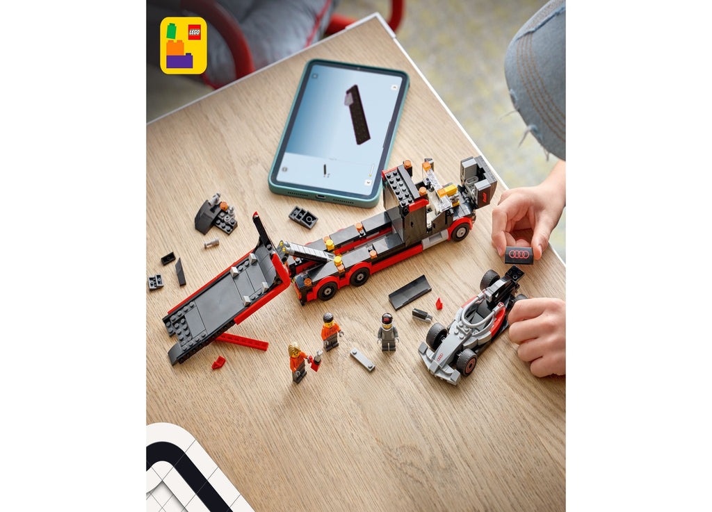 LEGO® City Formula 1 Truck and Audi F1 Race Car Building Set, 60493