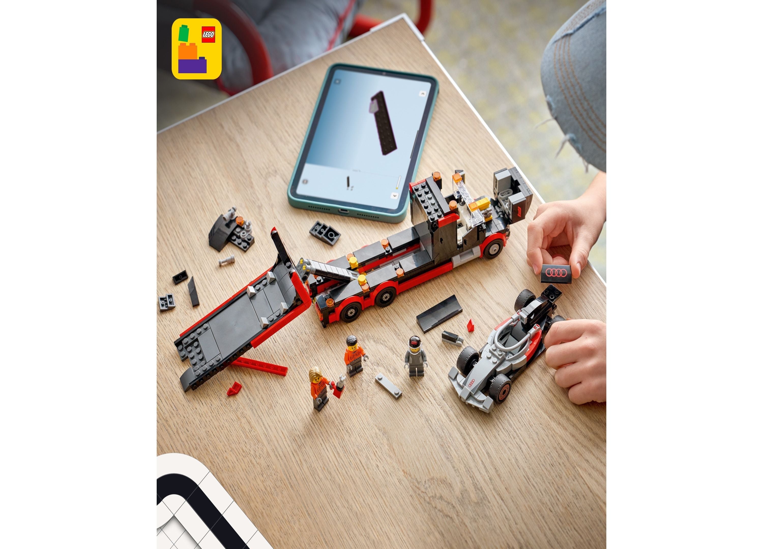 LEGO® City Formula 1 Truck and Audi F1 Race Car Building Set, 60493