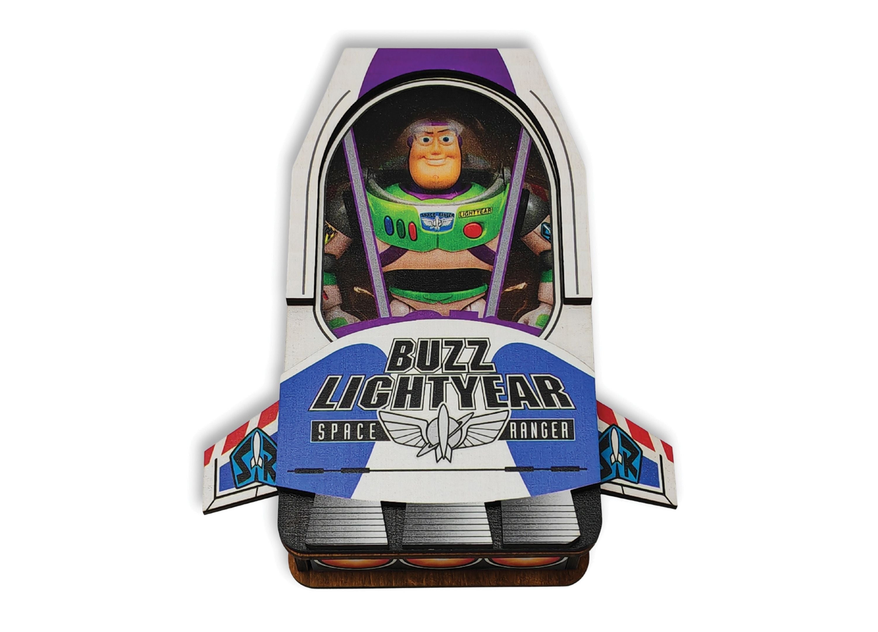Fantasma Disney Toy Story Buzz Lightyear Spaceship Wooden Puzzle Box