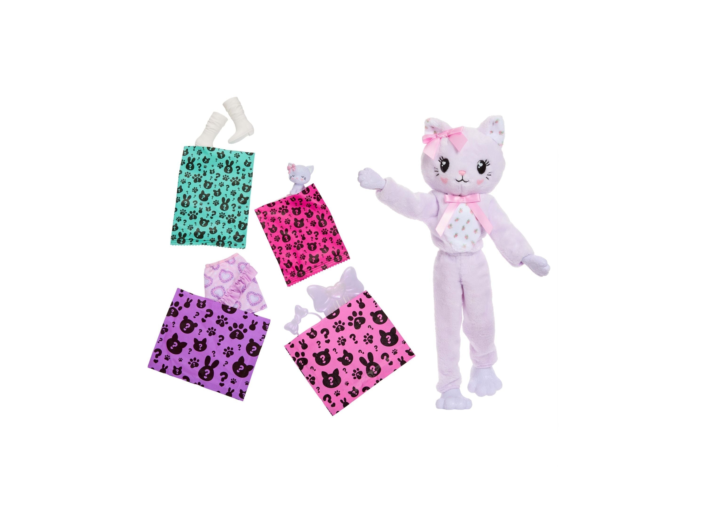 Barbie Cutie Reveal Cuddly Series Kitten Doll with Accessories