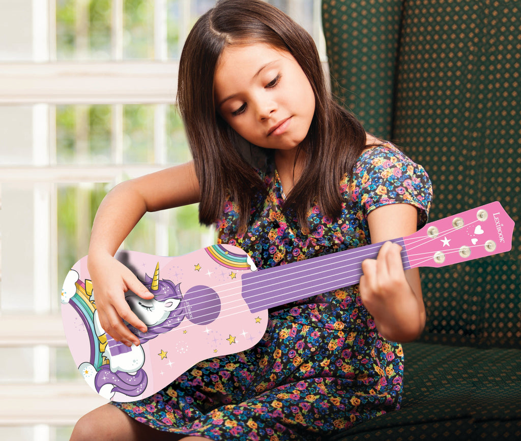 LEXIBOOK Unicorn-Themed My First Guitar 21"/53 cm