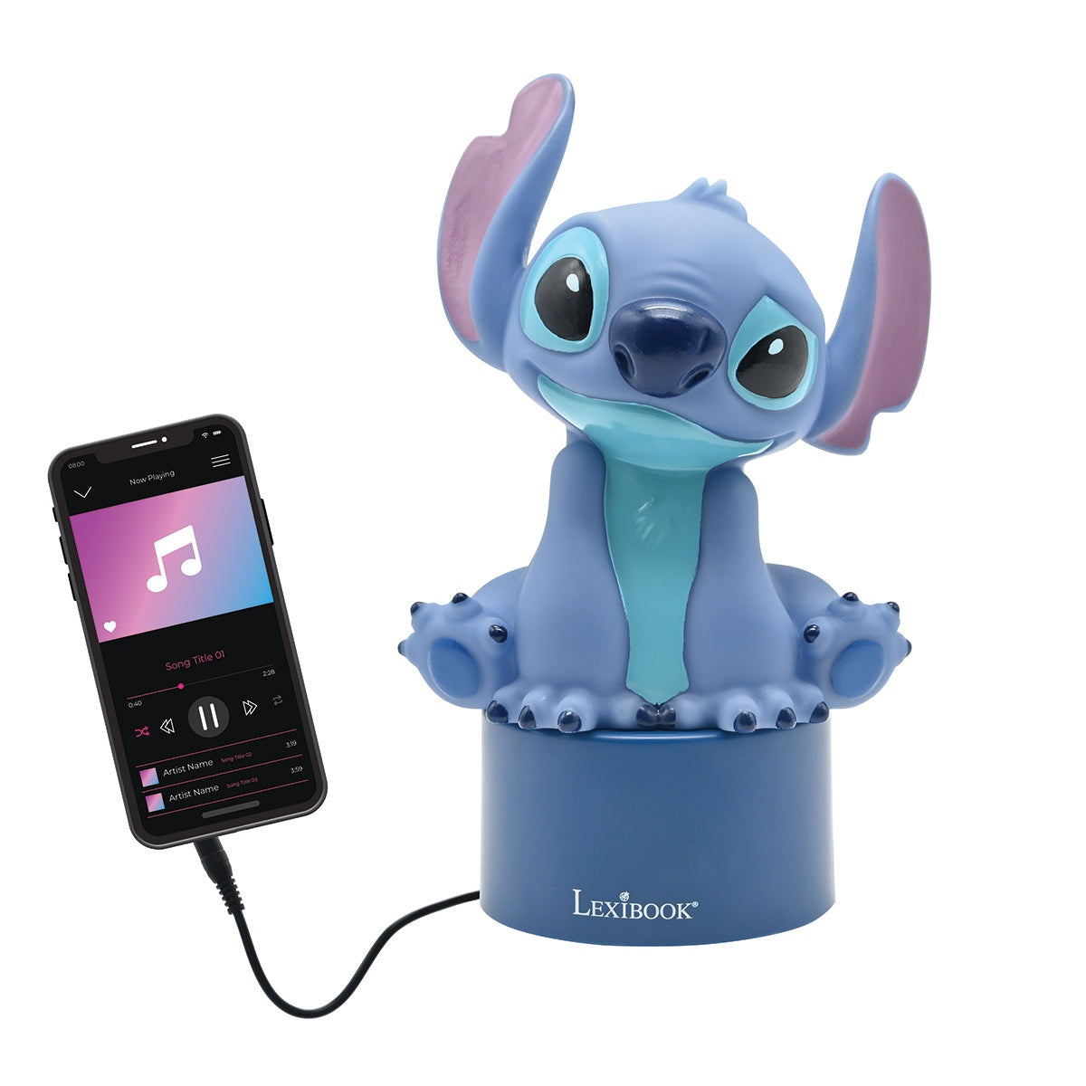 Stitch nightlight with speaker