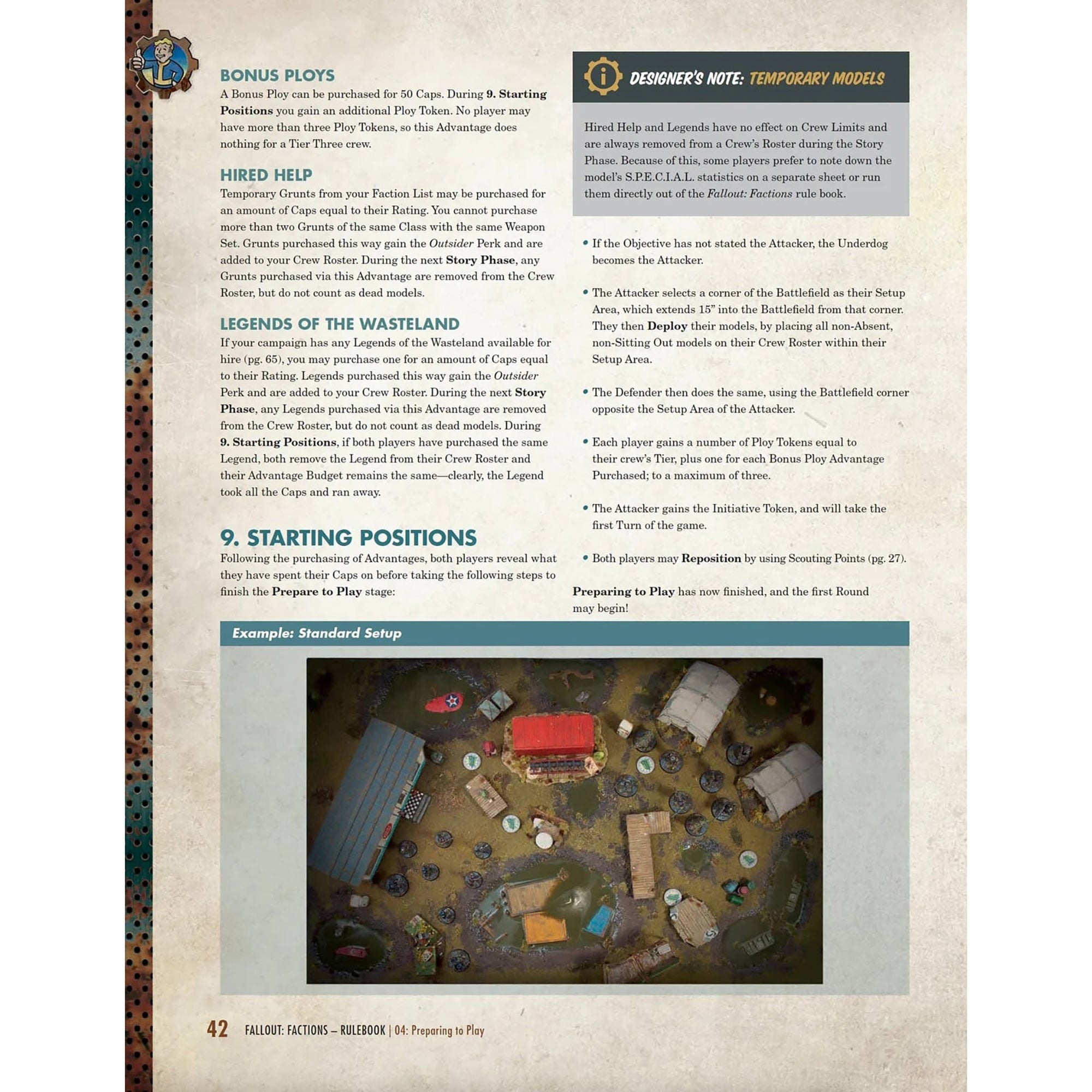 Fallout: Factions Core Rulebook Tabletop Strategy Game