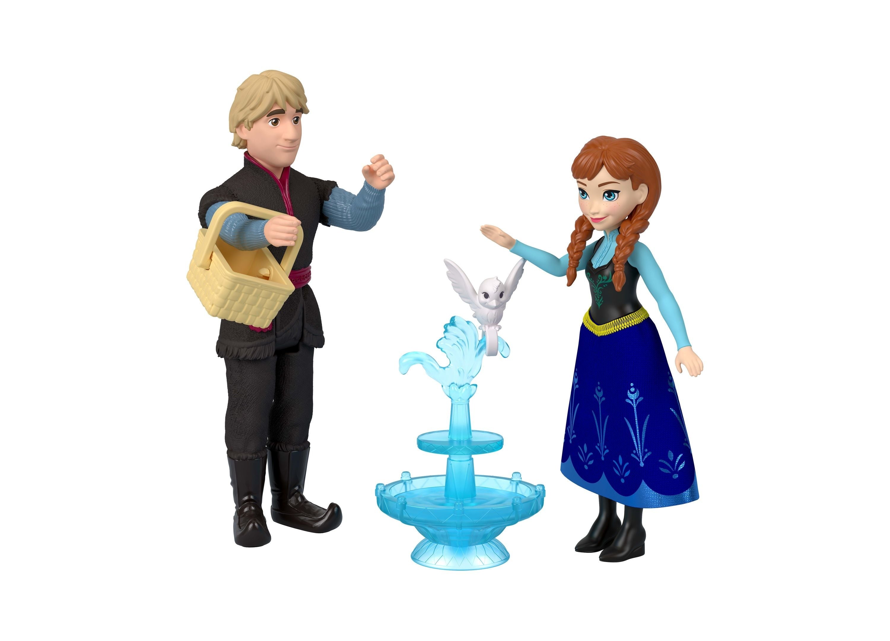 Disney Frozen Anna and Elsa Character Set with Kristoff and Olaf